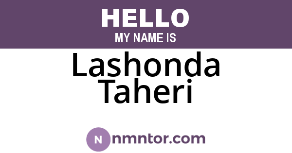 Lashonda Taheri