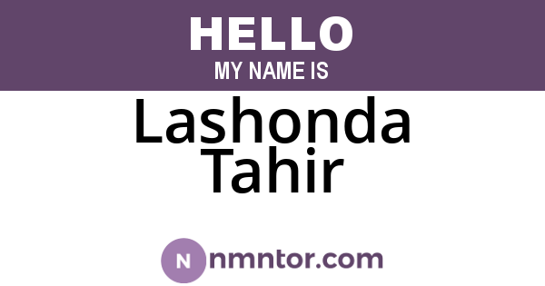 Lashonda Tahir