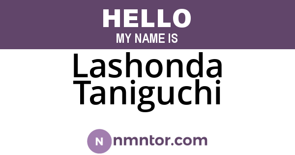 Lashonda Taniguchi