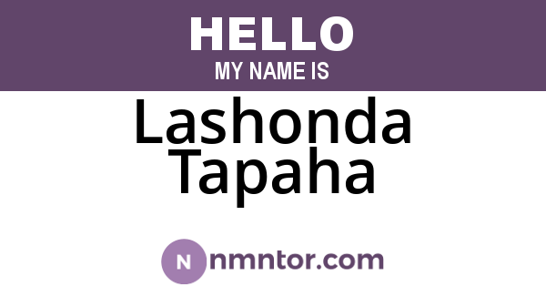 Lashonda Tapaha