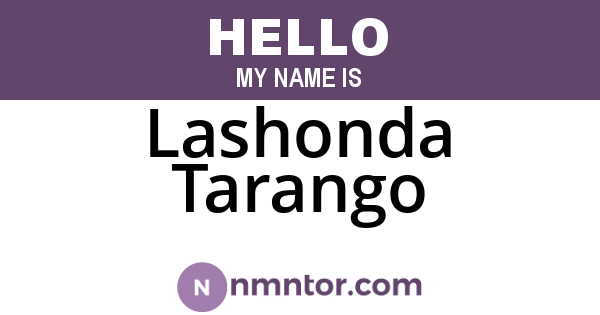 Lashonda Tarango