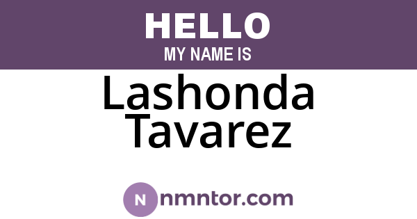 Lashonda Tavarez