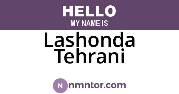 Lashonda Tehrani