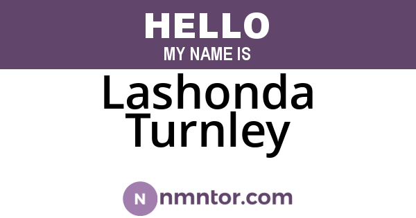 Lashonda Turnley