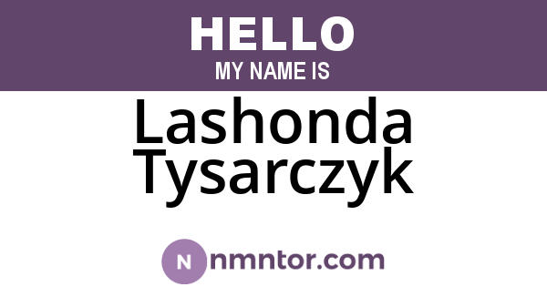 Lashonda Tysarczyk