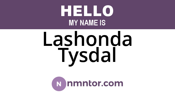 Lashonda Tysdal