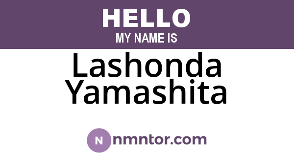 Lashonda Yamashita