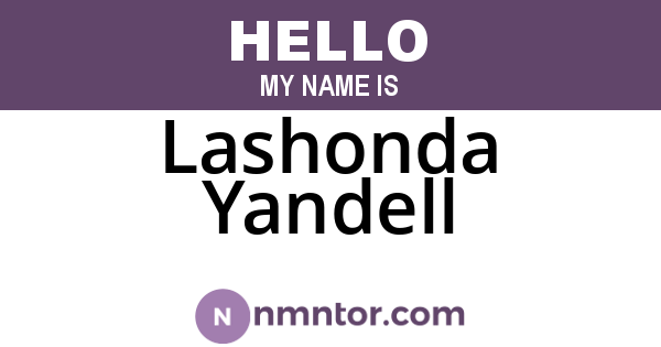 Lashonda Yandell