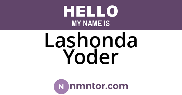 Lashonda Yoder