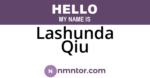 Lashunda Qiu