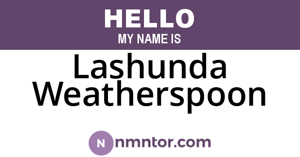 Lashunda Weatherspoon