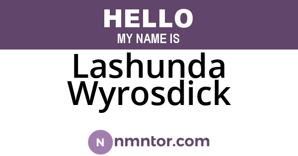 Lashunda Wyrosdick