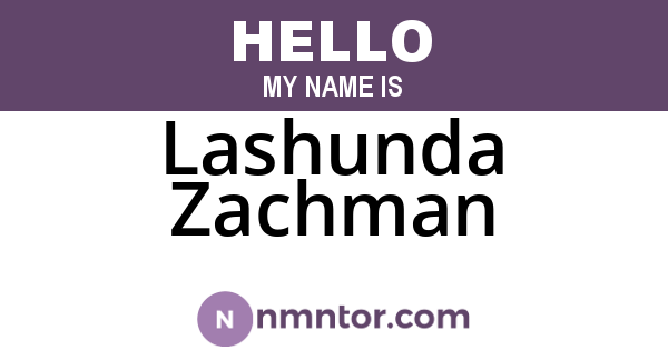 Lashunda Zachman