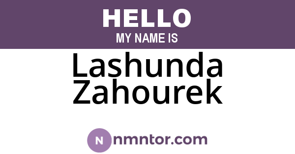 Lashunda Zahourek