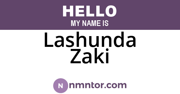 Lashunda Zaki