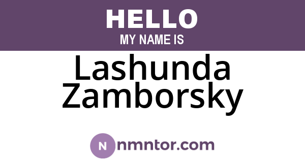 Lashunda Zamborsky