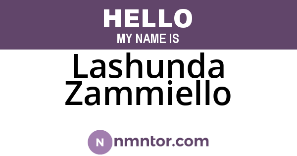 Lashunda Zammiello