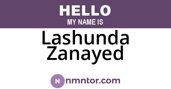 Lashunda Zanayed