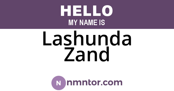 Lashunda Zand