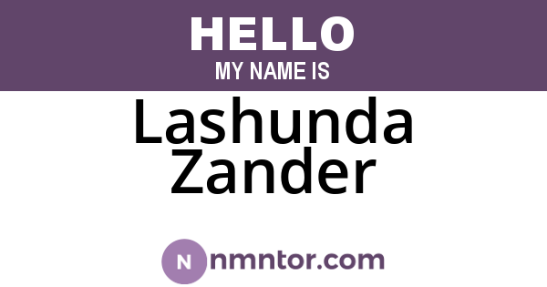 Lashunda Zander
