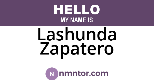 Lashunda Zapatero