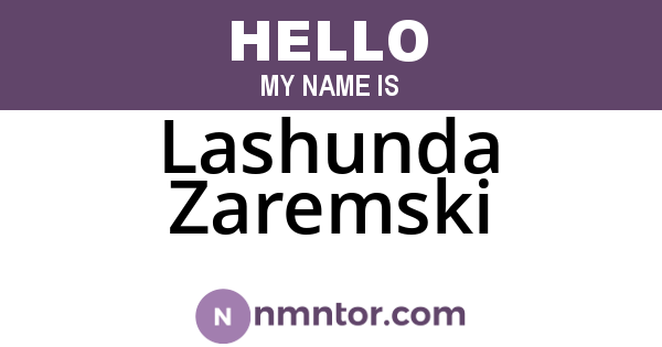 Lashunda Zaremski