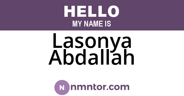 Lasonya Abdallah