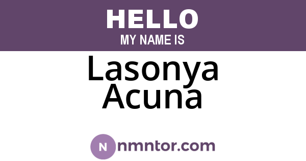 Lasonya Acuna