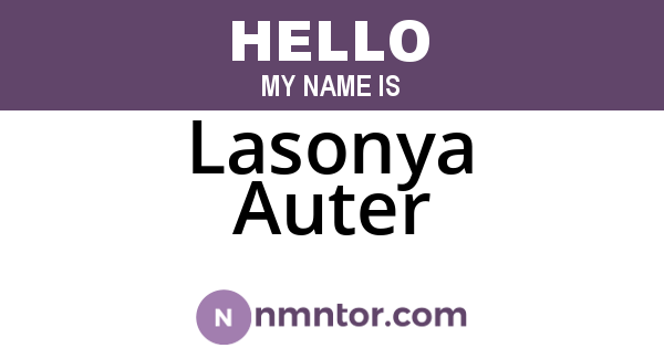 Lasonya Auter