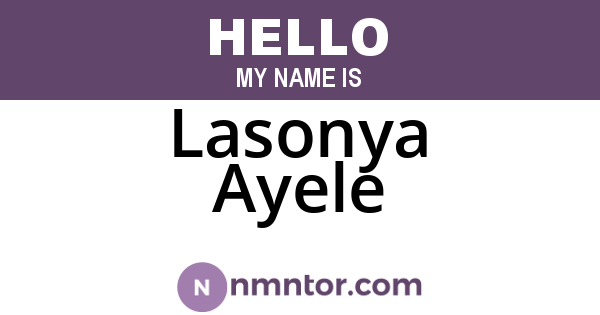 Lasonya Ayele
