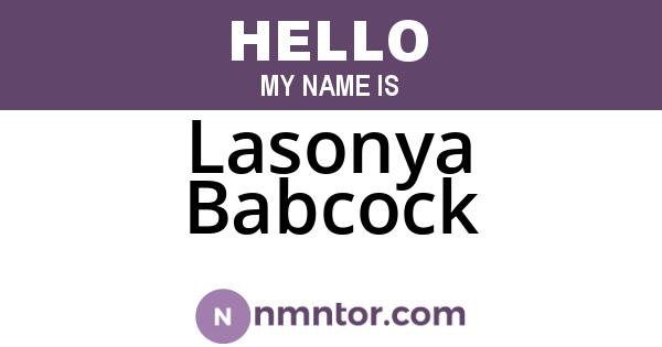 Lasonya Babcock