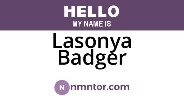 Lasonya Badger