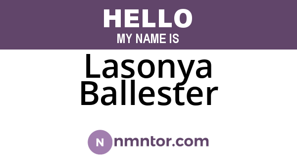 Lasonya Ballester