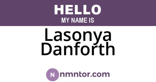 Lasonya Danforth
