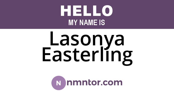 Lasonya Easterling