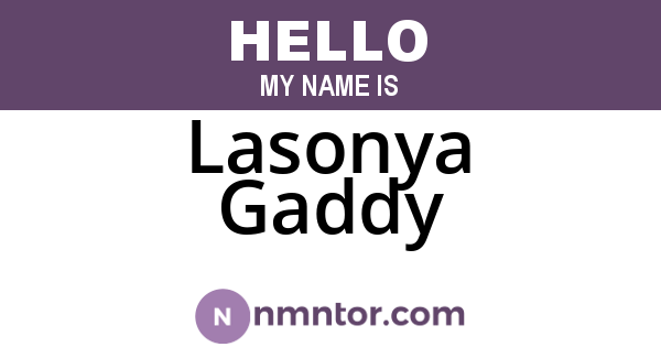 Lasonya Gaddy