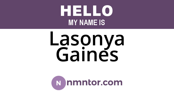 Lasonya Gaines