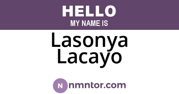 Lasonya Lacayo