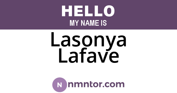Lasonya Lafave