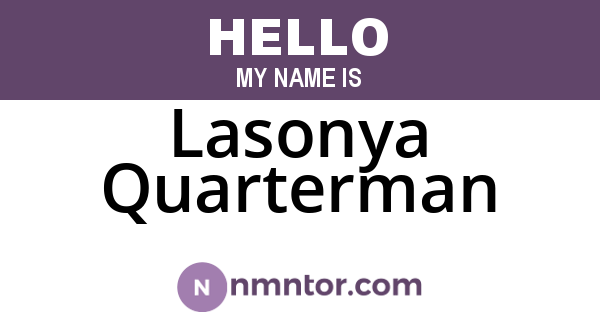 Lasonya Quarterman