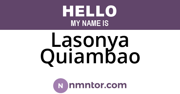Lasonya Quiambao