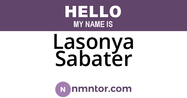 Lasonya Sabater
