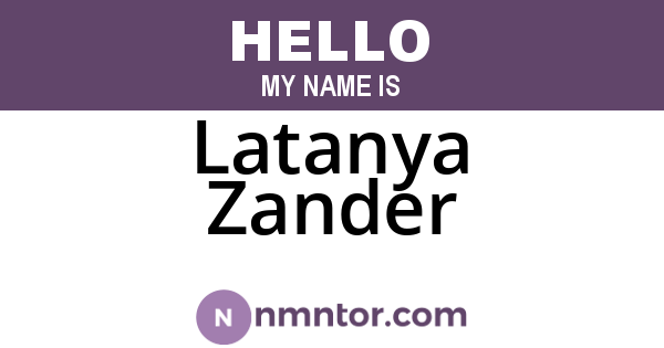 Latanya Zander