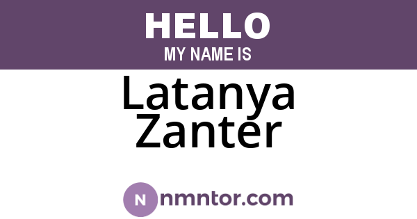 Latanya Zanter