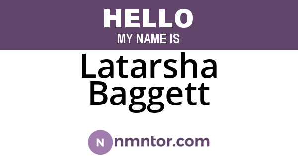 Latarsha Baggett