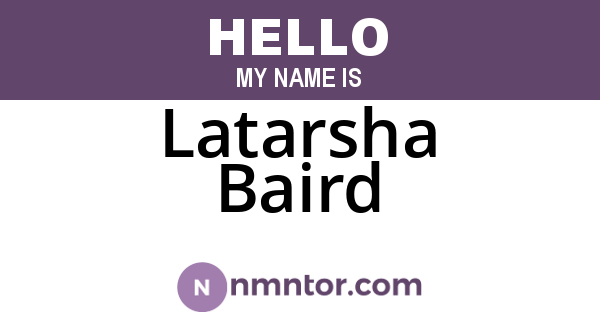 Latarsha Baird