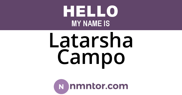 Latarsha Campo