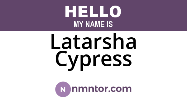 Latarsha Cypress