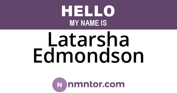 Latarsha Edmondson