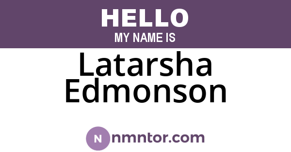 Latarsha Edmonson